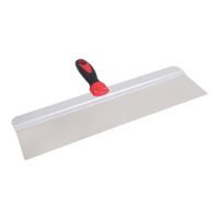 TOPTRADE stainless steel scraper, round edges, dural frame, 500 mm