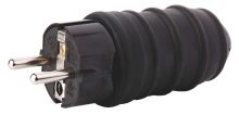 plug for moving inlet IP 44, black, rubber, ~ 250 V / 16 A