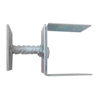 TOPTRADE anchor foot, adjustable, on screws, 80 - 150 mm x 90 mm, galvanized (6)