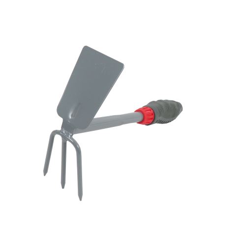 TOPTRADE flat hoe - trident, PP handle, length 29 cm