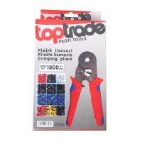 TOPTRADE crimping pliers, for cable end connectors, set of 1 800 pcs (1)