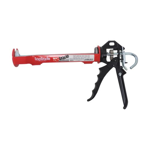 TOPTRADE caulking gun, with reverse step switch, 310 ml, profi