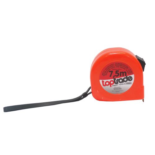 TOPTRADE tape measure, 1 brakes, 25 mm x 7,5 m, hobby