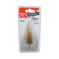 TOPTRADE step drill, HSS, for metal, 4 – 32 mm, 15 steps (1)