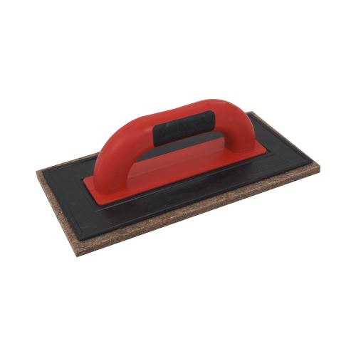 TOPTRADE ABS trowel, brown felt, PROFESSIONAL, 280 x 140 x 10 mm