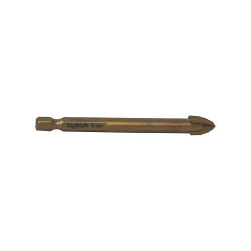 TOPTRADE drill bit for glass, ceramics and tiles, O 10 mm x 85 mm, Hex shank (1)