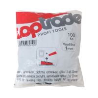 TOPTRADE leveling retaining clip, th. 1mm, leveling height 12 - 23mm / 100pcs