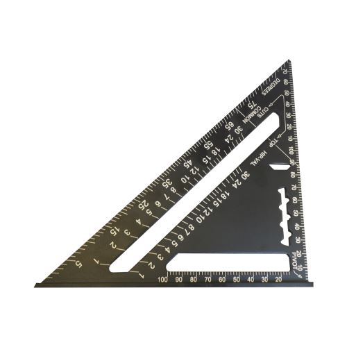TOPTRADE carpenter's triangle, aluminum, 180 mm