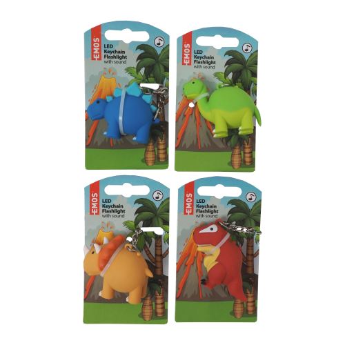 LED plastic lamp, Dinosaur pendant, with sound, LR54 power supply 3x 1.5 V