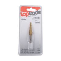 TOPTRADE step drill, HSS, for metal,  4 - 12mm, 5 steps (1)