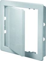 TOPTRADE revision door, plastic, white, 150 x 150 mm