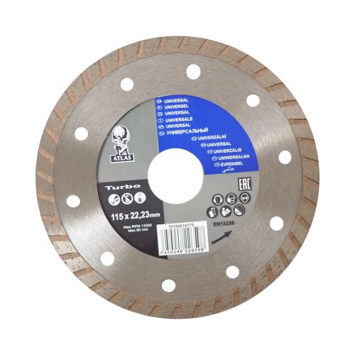 diamond disc, Atlas Turbo, 115 x 22,23 x 2,6 mm