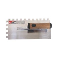 TOPTRADE stainless steel trowel, with ECO handle, tooth 12 mm, 270 x 130 mm, professional (5)