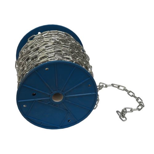TOPTRADE chain untested, short eye, on the reel, 6 mm x 30 m