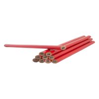 carpenter`s pencil, red, 12pcs/set, 250mm