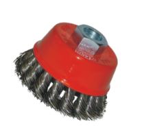 TOPTRADE steel cup brush, plait, M14, O 120 mm