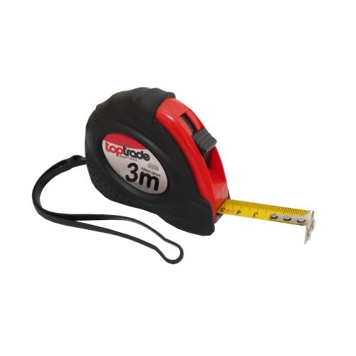 TOPTRADE tape measure,rubberised casing,magnet,16 mm x 3 m