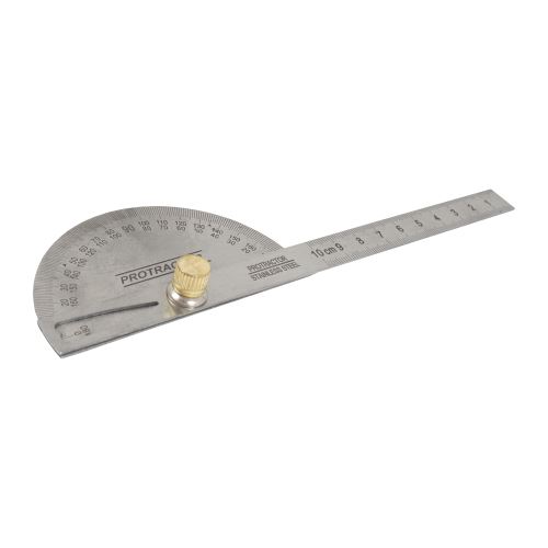 TOPTRADE arc protractor, stainless steel, 90 x 150 mm (3)