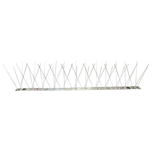 TOPTRADE spike bird barrier, stainless steel, 48 spikes, 50 cm