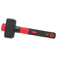 TOPTRADE double-sided hammer mallet, fiberglass handle, 1000g