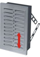 TOPTRADE ventilation grid, plastic,white,no jalousie,230x165/210x140mm,outlet 207x137mm