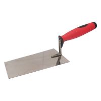 TOPTRADE stainless steel trowel, plastering, trapezial,165x80mm