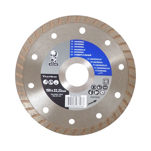 diamond disc, Atlas Turbo, 150 x 22,23 x 2,6 mm