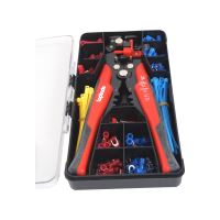 TOPTRADE stripping pliers, crimping, 210 mm, set of 260 pcs (4)