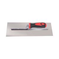 TOPTRADE stainless steel trowel, with rubberized handle, smooth, 360x120 mm, profi (2)