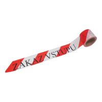 warning tape, sticky, &quot;No Trespassing&quot;, red - white, 75 mm x 100 m