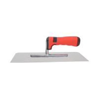 TOPTRADE stainless steel trowel,  smooth, 2 rounded corners, 280 x 130 mm, profi (1)