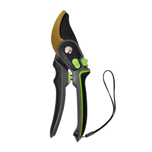 TOPTRADE garden shears with switch for small / large hand, 225 mm