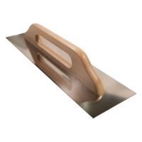 stainless float ,wooden handle, smooth,500x130mm,standard