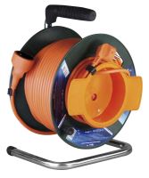 extension cord, orange, on the unwinding drum, clutch, thermal fuse, 50 m ~ 230 V / 16A