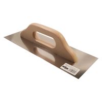 stainles float ,wooden handle,smooth,360x130mm