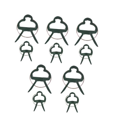 TOPTRADE plastic clip, for flowers, 10 pcs/set