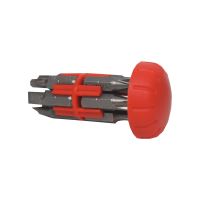 TOPTRADE ratchet screwdriver, with bits, set of 13 pcs (12)