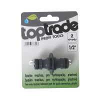 TOPTRADE coupling, intermediate piece, 2 outlets, 1/2" (2)