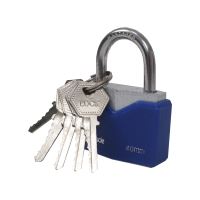 TOPTRADE padlock, blue, 5 keys, 40 mm (3)