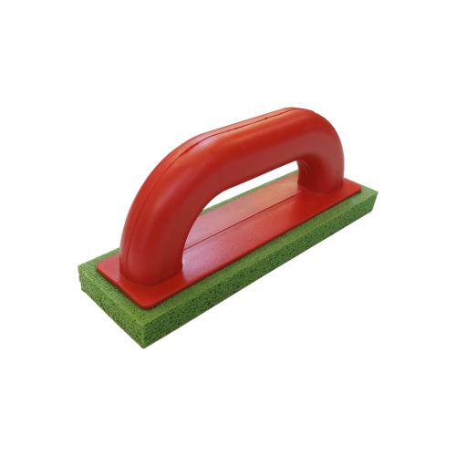 TOPTRADE ABS trowel, rough sponge, slatted, 220 x 65 x 18 mm