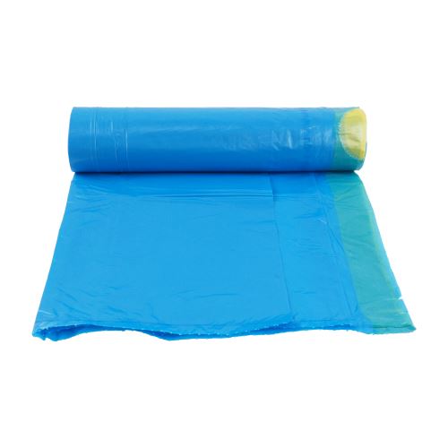 TOPTRADE waste bag, package 10 pcs, 25 µm, with rope, 60 l