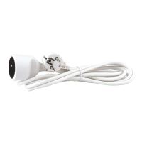 extension cord, white, 3 m, ~ 250 V / 10 A