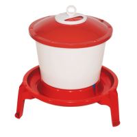 plastic bucket drinker, on a base, for poultry, 9,0 L