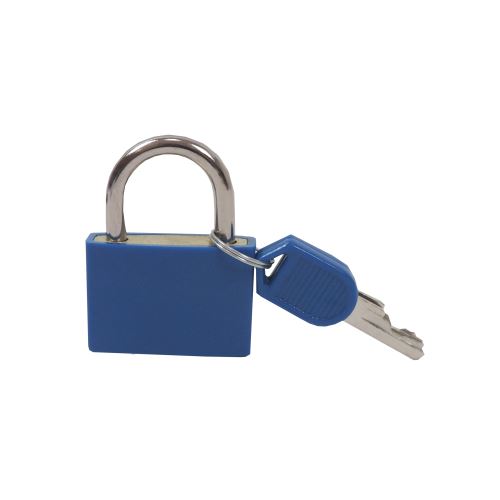 TOPTRADE padlock, blue, 30 mm