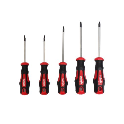 TOPTRADE screwdriver torx, magnetic, S2, 5 pcs/set