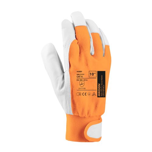 HOBBY gloves, with blister, cotton, velcro, size 9