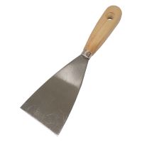 spatula,steel,wooden handle and pounded rivet, 80 mm, hobby