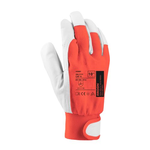 HOBBY gloves, with blister, cotton, velcro, size 11