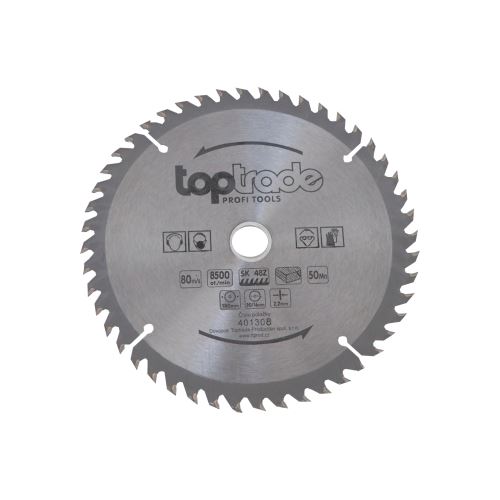 TOPTRADE saw blade, for wood, SK blades, 48 teeth, 180 x 2.2 x 20/16 mm