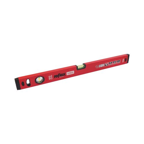 TOPTRADE spirit level Reflex #RED, 2 vials, 500 mm
